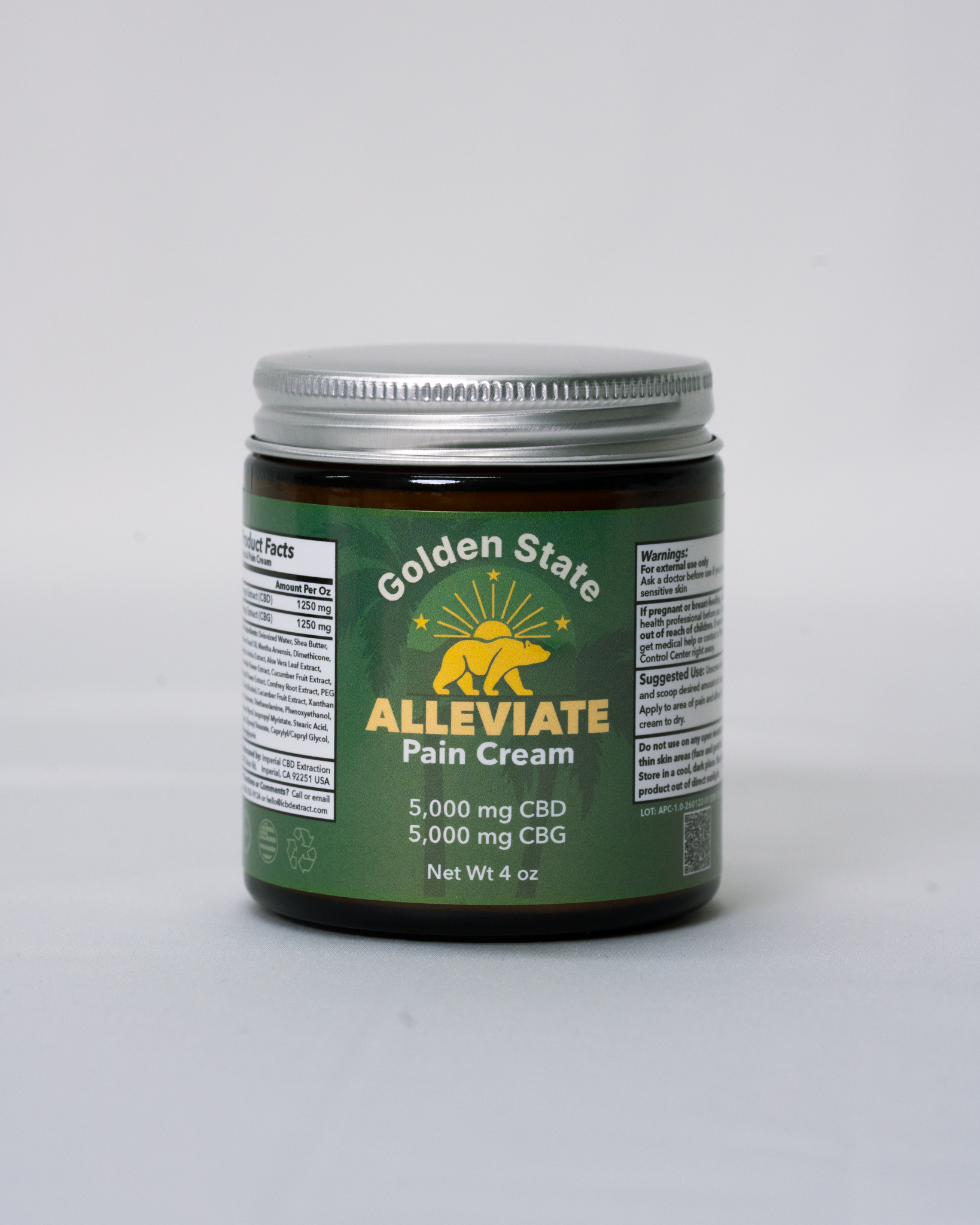 Alleviate Pain Cream Jar 4 oz.